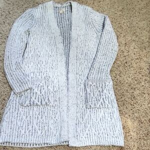 Style & Co Grey Chenille Sweater Cardigan Size SMALL